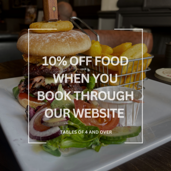 Get 10% OFF Food when Booking Online